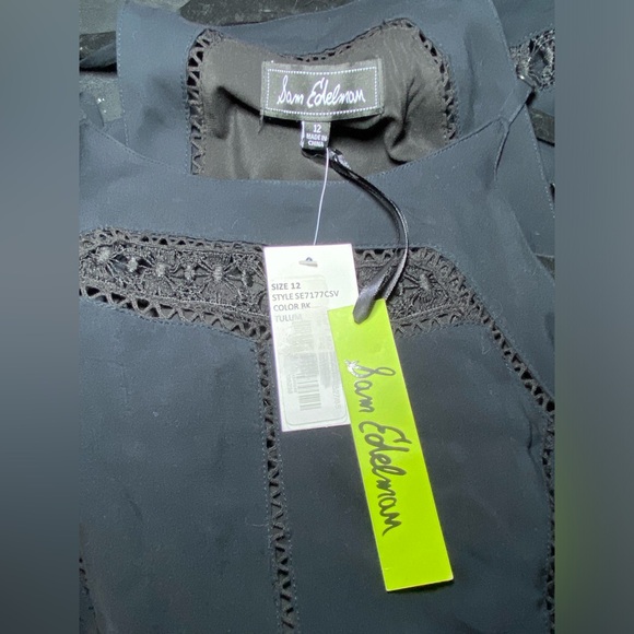 NWT Sam Edelman Crochet Eyelet Cut Out Mini Dress - Size 12 - Picture 4 of 5